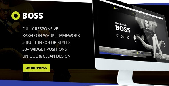 Boss Modern Agency and Business WordPress Theme