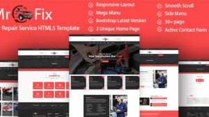 Mr Fix Car Repair Service HTML5 Template latest version download