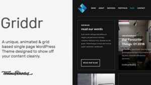 Griddr - Animated Grid Creative WordPress Theme