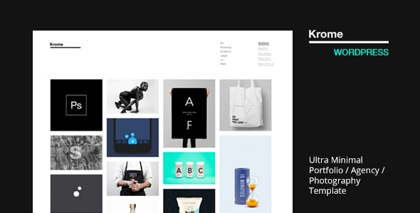 Krome WordPress Minimal Creative Portfolio Agency Photography Theme