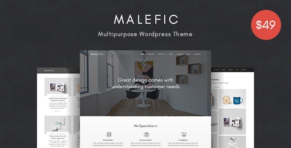 Malefic Multipurpose One Page Responsive WordPress Theme