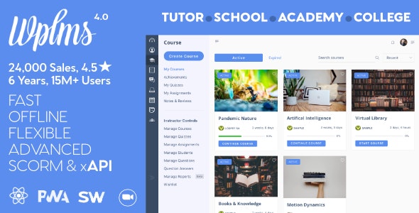 WPLMS Learning Management System for WordPress Education Theme