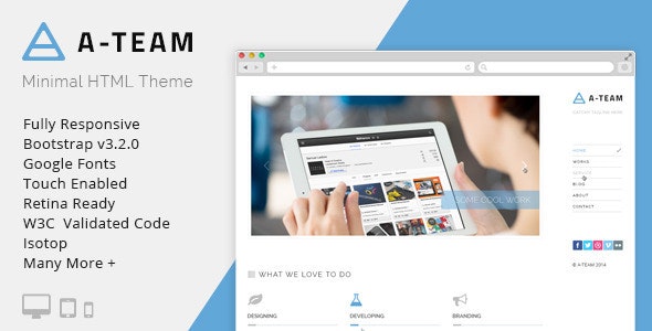 A-TEAM Minimal & Responsive HTML5 Blog Template