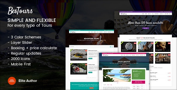 Bestours Excursions and Travel multipurpose template