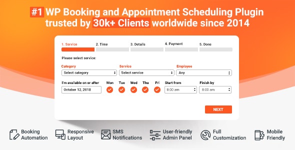 Bookly Pro Appointment Booking and Scheduling Software System