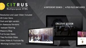 Citrus OnePage Parallax HTML Portfolio