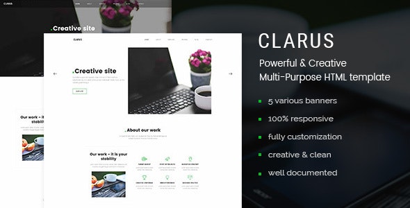 Clarus Mobirise Responsive Business HTML Site Builder
