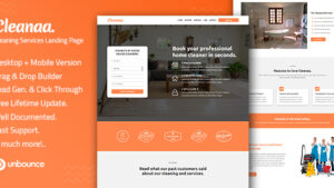 Cleanaa Cleaning Services Landing Page Template