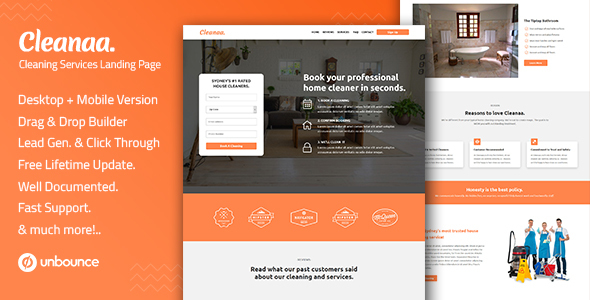 Cleanaa Cleaning Services Landing Page Template