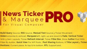 Pro News Ticker & Marquee for WPBakery Page Bilder