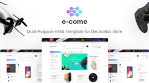 E-come Multi-Purpose HTML Template for Electronics Store