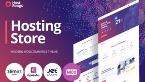 Host Rongo Hosting Store ECommerce Modern Elementor WooCommerce Theme