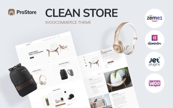 ProStore clean store template for WooCommerce with Elementor WooCommerce Theme