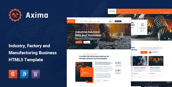 Axima Factory and Industry HTML5 Template