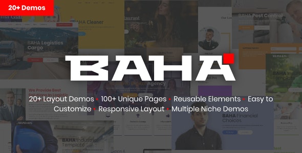 BAHA Responsive Multi-Purpose HTML Template