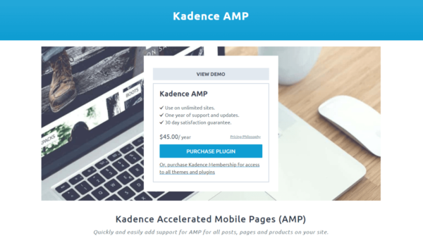 Kadence AMP Accelerated Mobile Pages